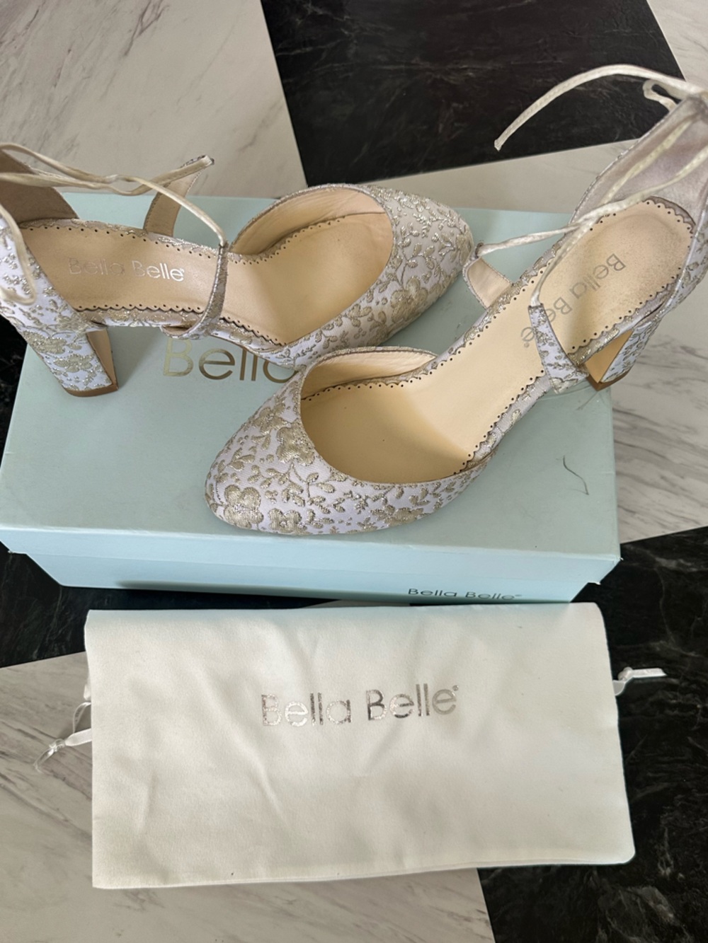 Bella Belle Sadie Heels - Perfect Wedding Block Heel - Picture 5 of 6